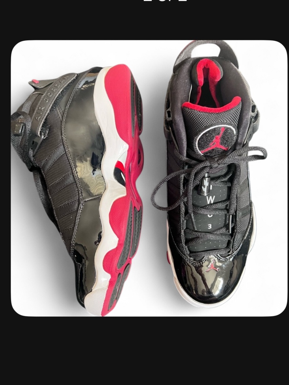 2008 Nike Air Jordan 6 Rings Bred Black Red White Mens Size 8.5 -OG Box Included